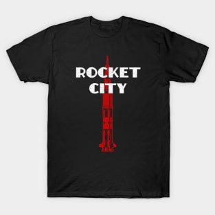 Rocket City - Saturn V - Huntsville AL Alabama - Distressed T-Shirt